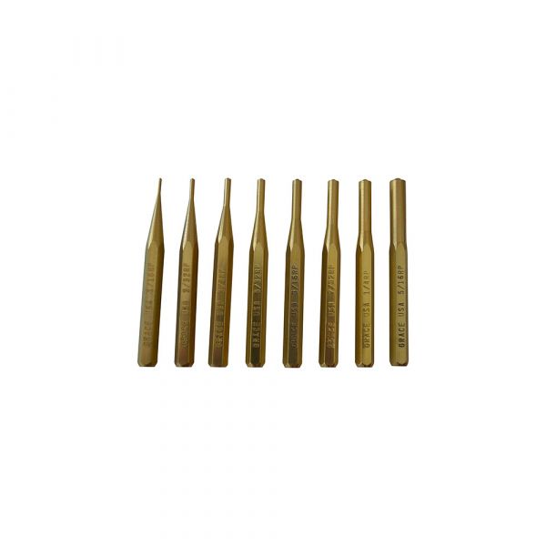 Grace USA 8-piece brass pin punch set, Shooting Gear